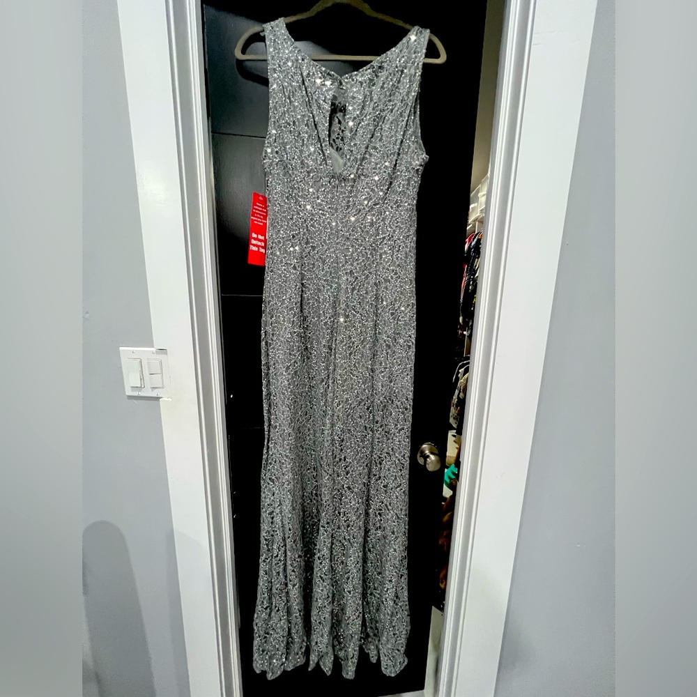 New, never worn, IGNITE EVENINGS NY, Size 12. Lace and Sequins. Mermaid style.